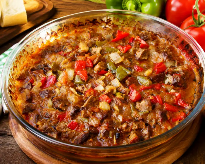 Hatay belen tava, etli sebzeli güveç yemeği
