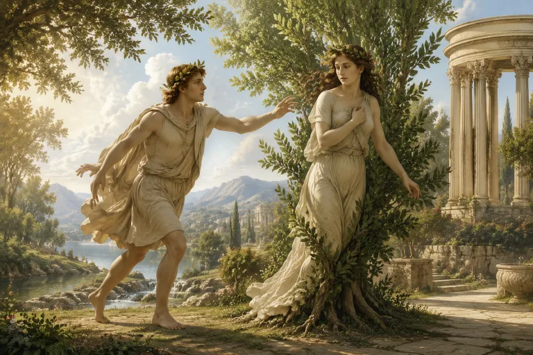 Defne (Daphne) efsanesi, Apollon ve kutsal defne ağacı