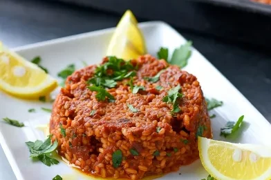 Hatay kısırı (sarma içi), salçalı nar ekşili bulgur