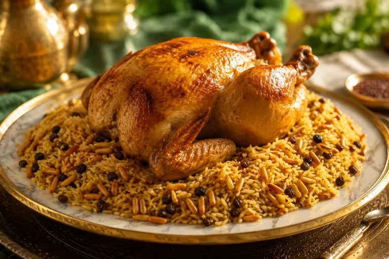 Hatay kepse pilavı, baharatlı pilav ve tavuk
