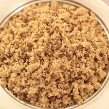 Antakya mercimekli bulgur pilavı, karamelize soğanlı